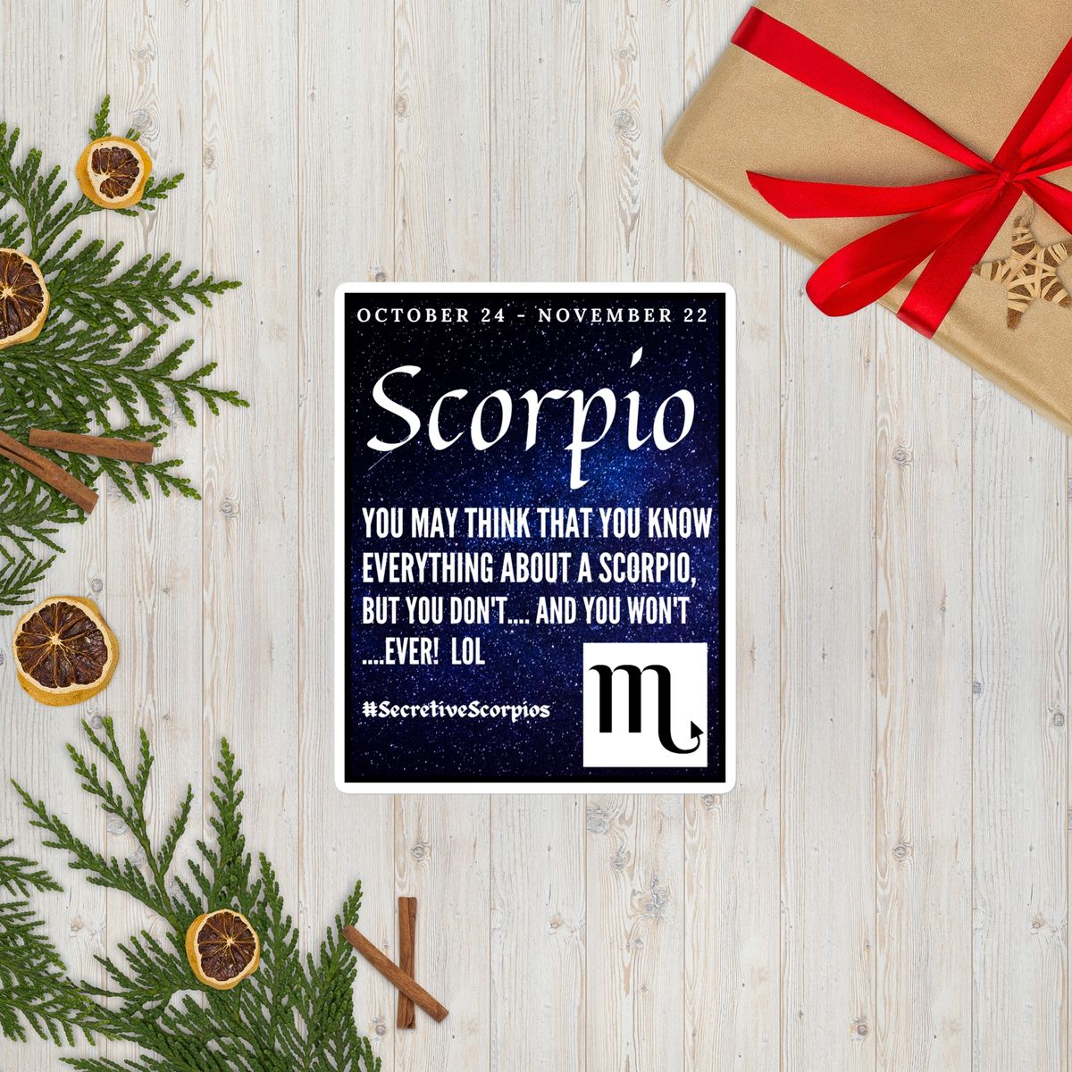 Decorative vibrant colorful Bubble Free Sticker SCORPIO ZODIAC SIGN